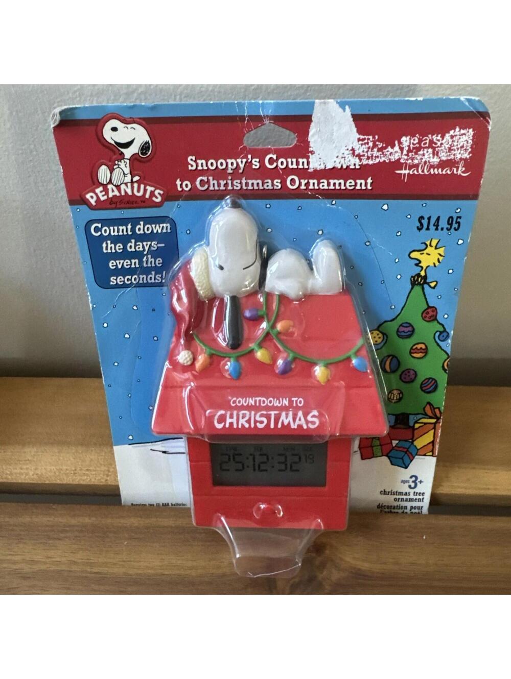 New Hallmark Peanuts Snoopy's Doghouse Countdown To Christmas Ornament, 2011